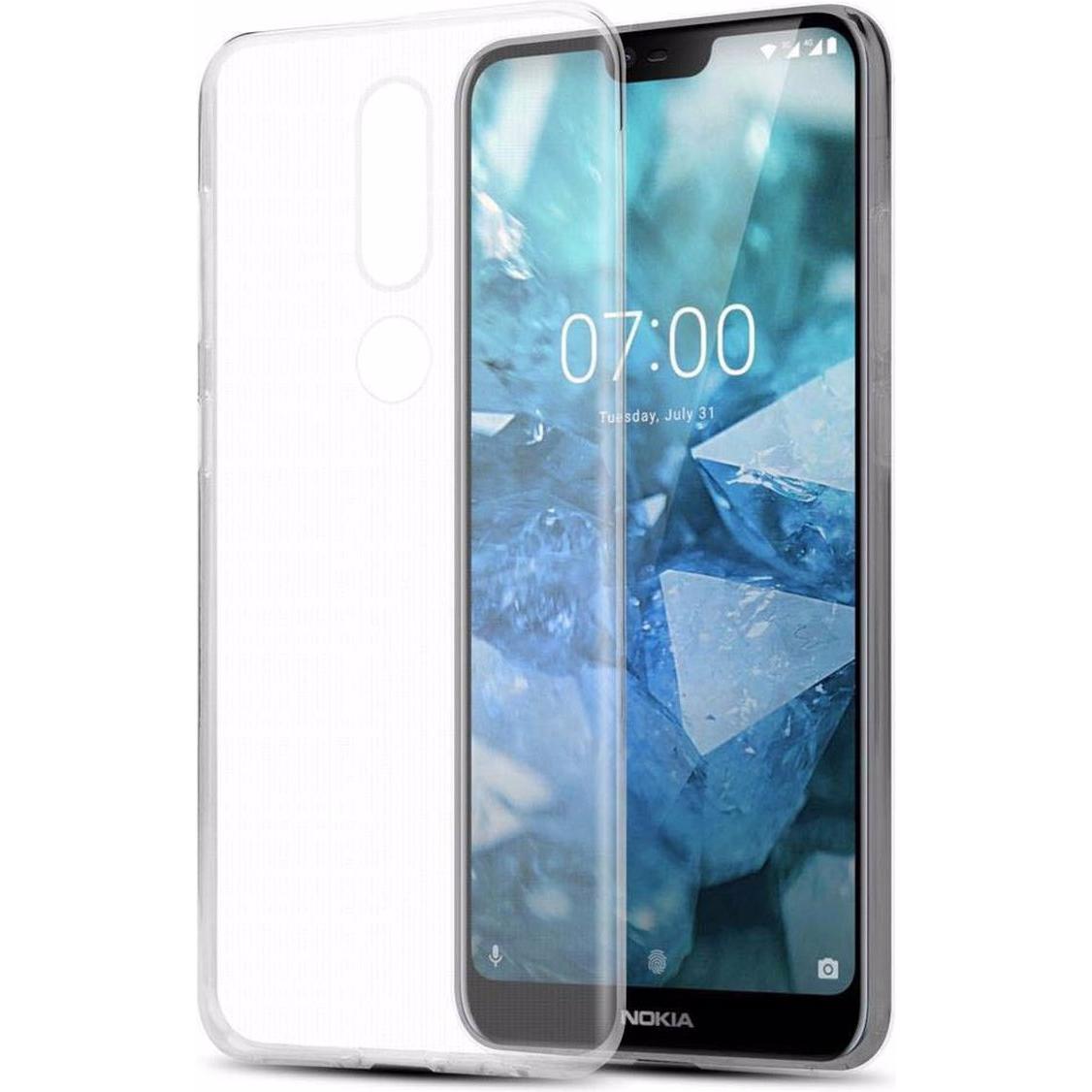 Cadorabo TPU Ultra Slim AIR Cover (Nokia 7.1), Smartphone Hülle, Transparent