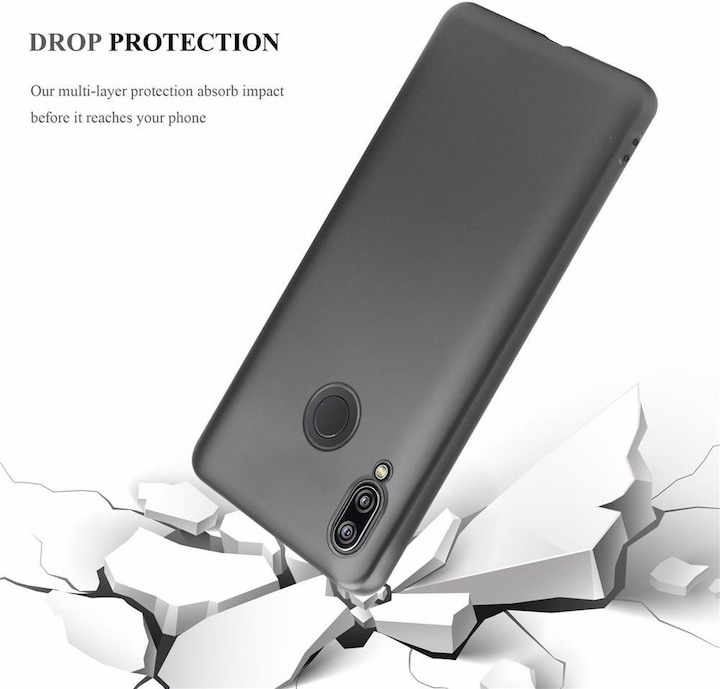 Actual product image Cadorabo TPU Matt Metallic Cover (Huawei P20 Lite)