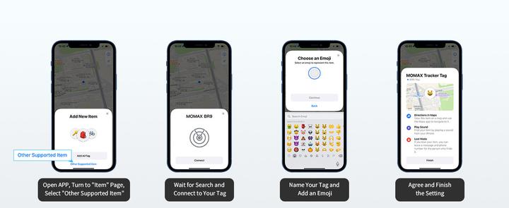 Produktbild Momax PinCard Pro Rechargeable Find My Tracker