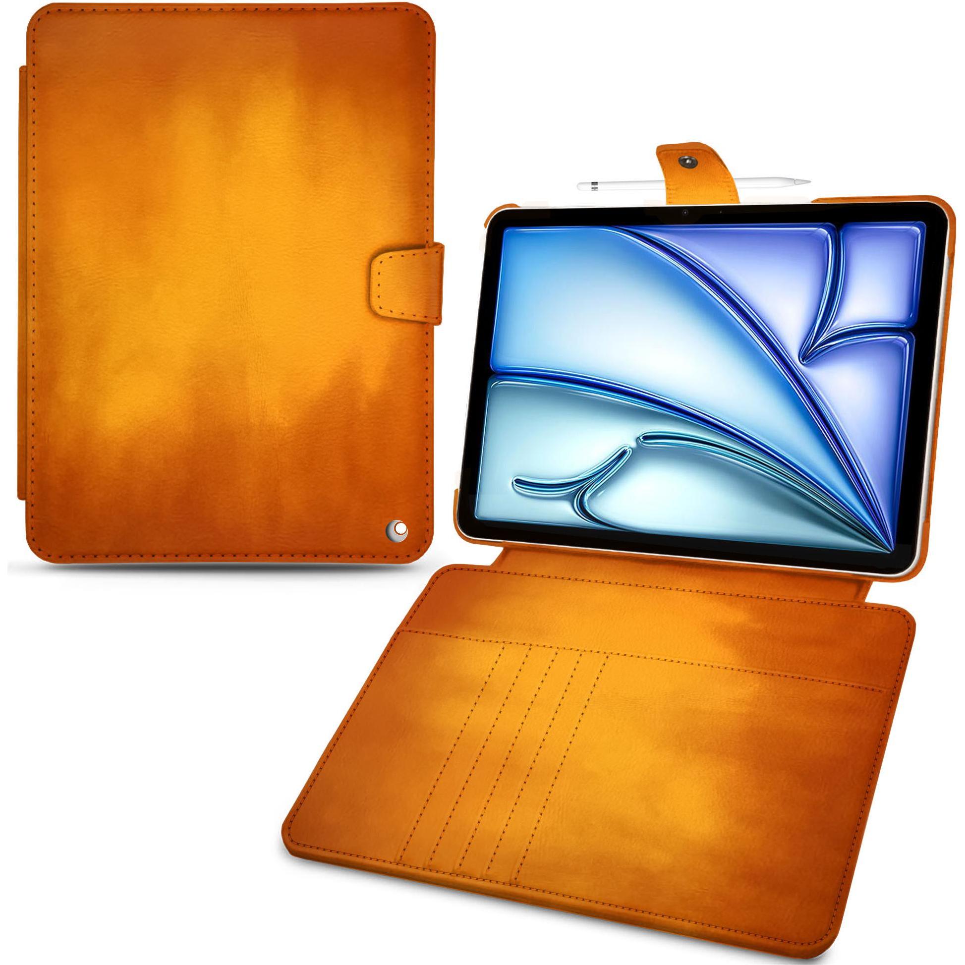 Thumbnail - Noreve Lederschutzhülle Wallet (iPad Air 2020 (4. Gen), iPad Air 2022 (5. Gen)), Tablet Hülle, Orange