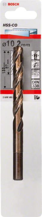 Produktbild Bosch Professional Zubehör Metallbohrer HSS-Co, DIN 338, 10,2 x 87 x 133 mm, 1er-Pack (10.2 Millimeter)