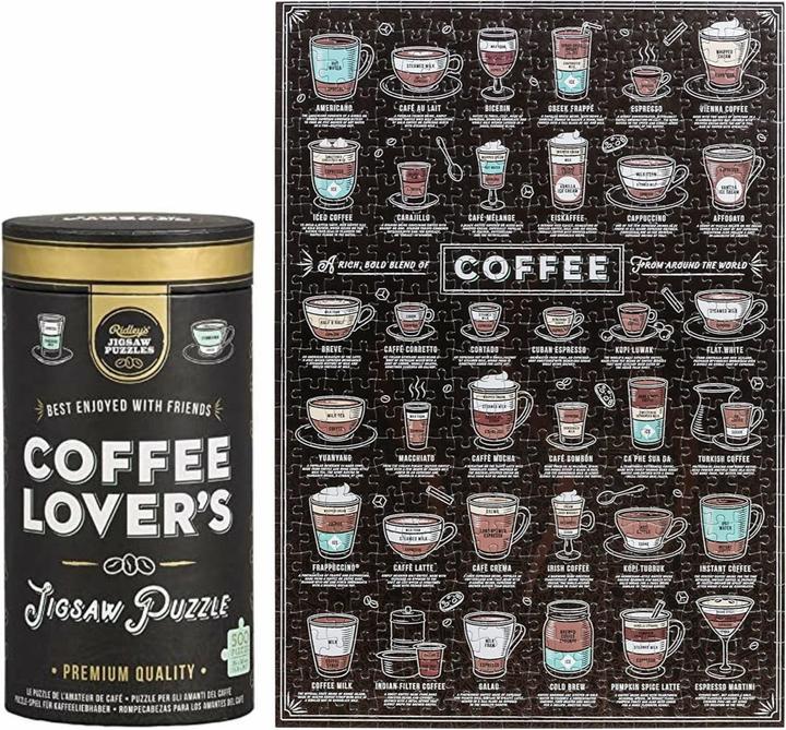 Actual product image Abrams & Chronicle JIG039 - Coffee Lover's - Puzzle, 500 pieces (500 pieces)