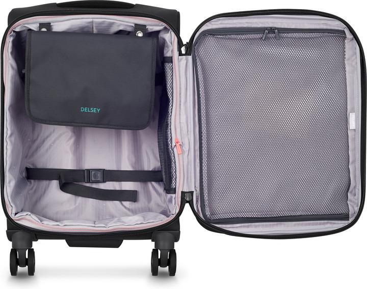 Actual product image Delsey Helium DLX Expandable -matkalaukku, musta (43 l)