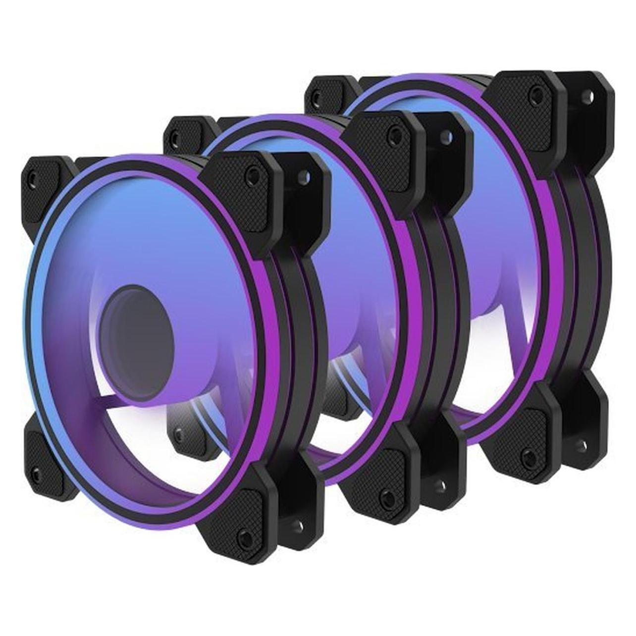 Preyon Eagle Eye 120 Pwm Argb 3 Stück / 120 Mm / 1800 U/min / 49 Cfm / 4-poliger Pwm (120 mm, 3x), Pc Lüfter, Mehrfarbig