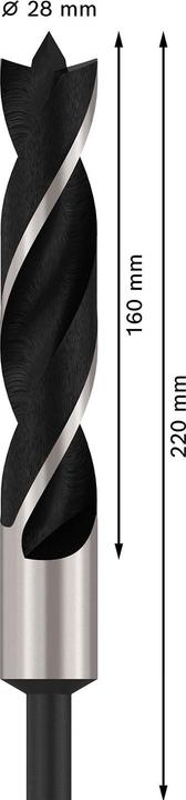 Actual product image Bosch Professional Zubehör PRO Wood Wood twist drill, 28 x 160 x 220 mm (13 mm)