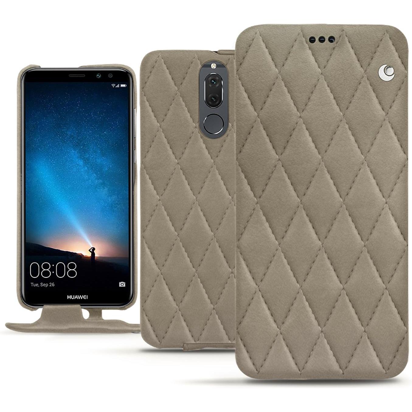 Noreve Lederschutzhülle vertikal (Huawei Mate 10 Lite), Smartphone Hülle, Beige