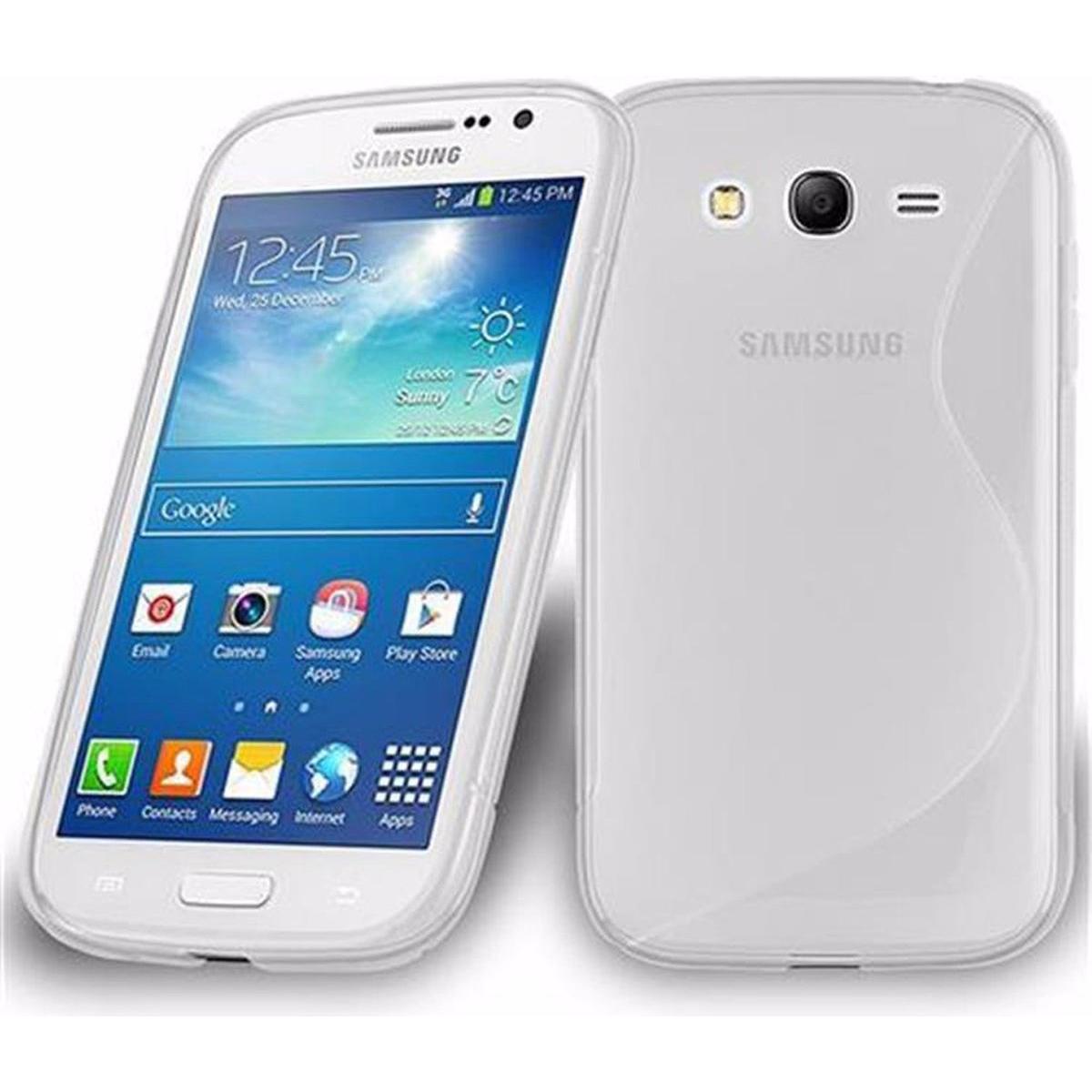 Cadorabo TPU S-Line Cover (Samsung Galaxy Grand 3), Smartphone Hülle, Transparent