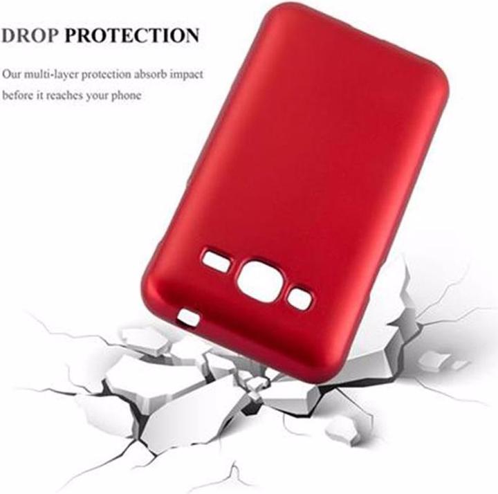 Actual product image Cadorabo TPU Matt Metallic Cover (Samsung Galaxy J3 (2016))