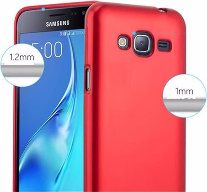 Actual product image Cadorabo TPU Matt Metallic Cover (Samsung Galaxy J3 (2016))