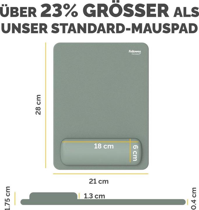 Image du produit Fellowes Breyta XL Mauspad salbei mit Handgelenkauflage (XL)