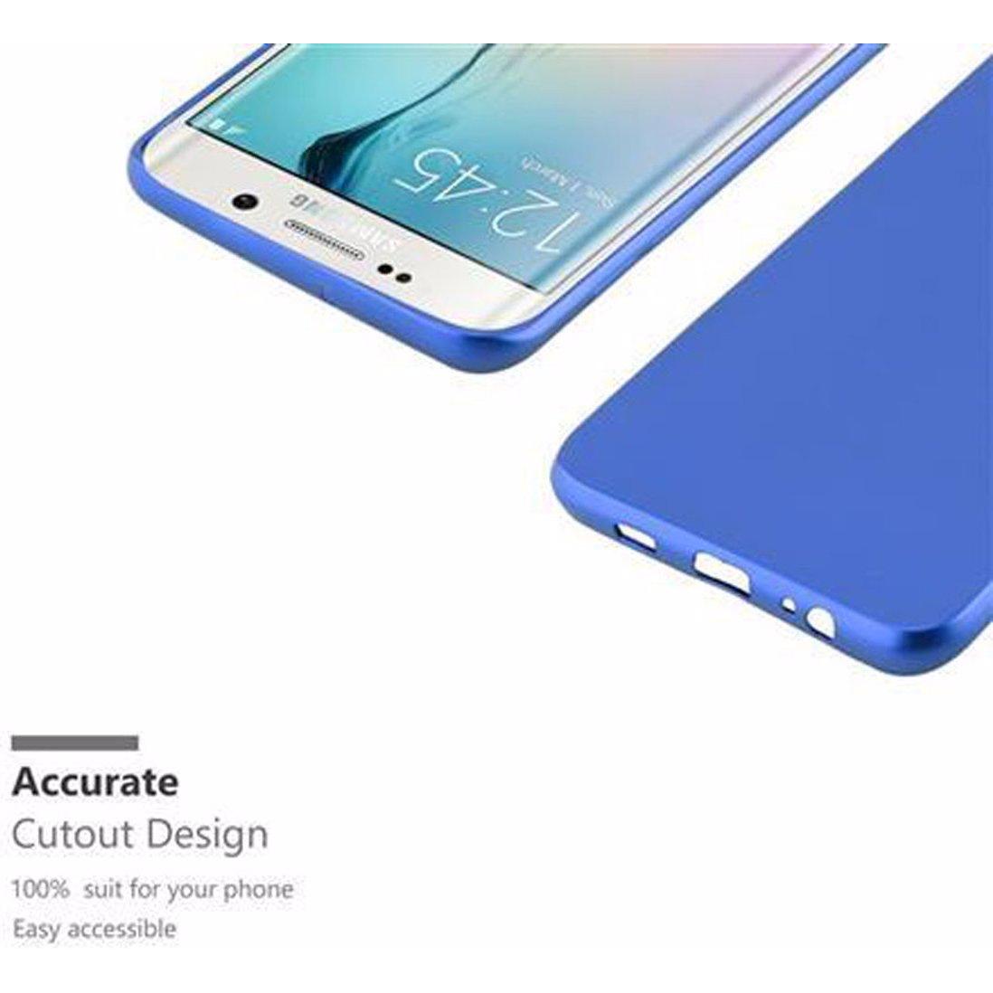Thumbnail - Cadorabo TPU Matt Metallic Cover (Samsung Galaxy S6 Edge), Smartphone Hülle, Blau