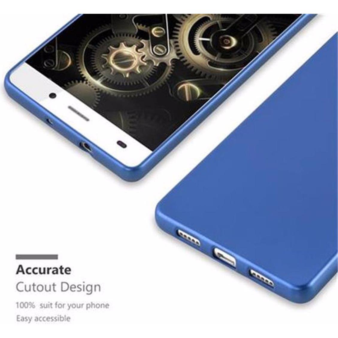 Thumbnail - Cadorabo TPU Matt Metallic Cover (Huawei P8 Lite), Smartphone Hülle, Blau