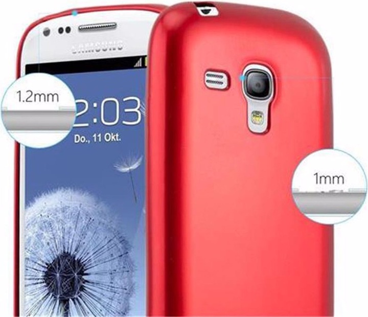 Produktbild Cadorabo TPU Matt Metallic Cover (Samsung Galaxy S3 Mini)