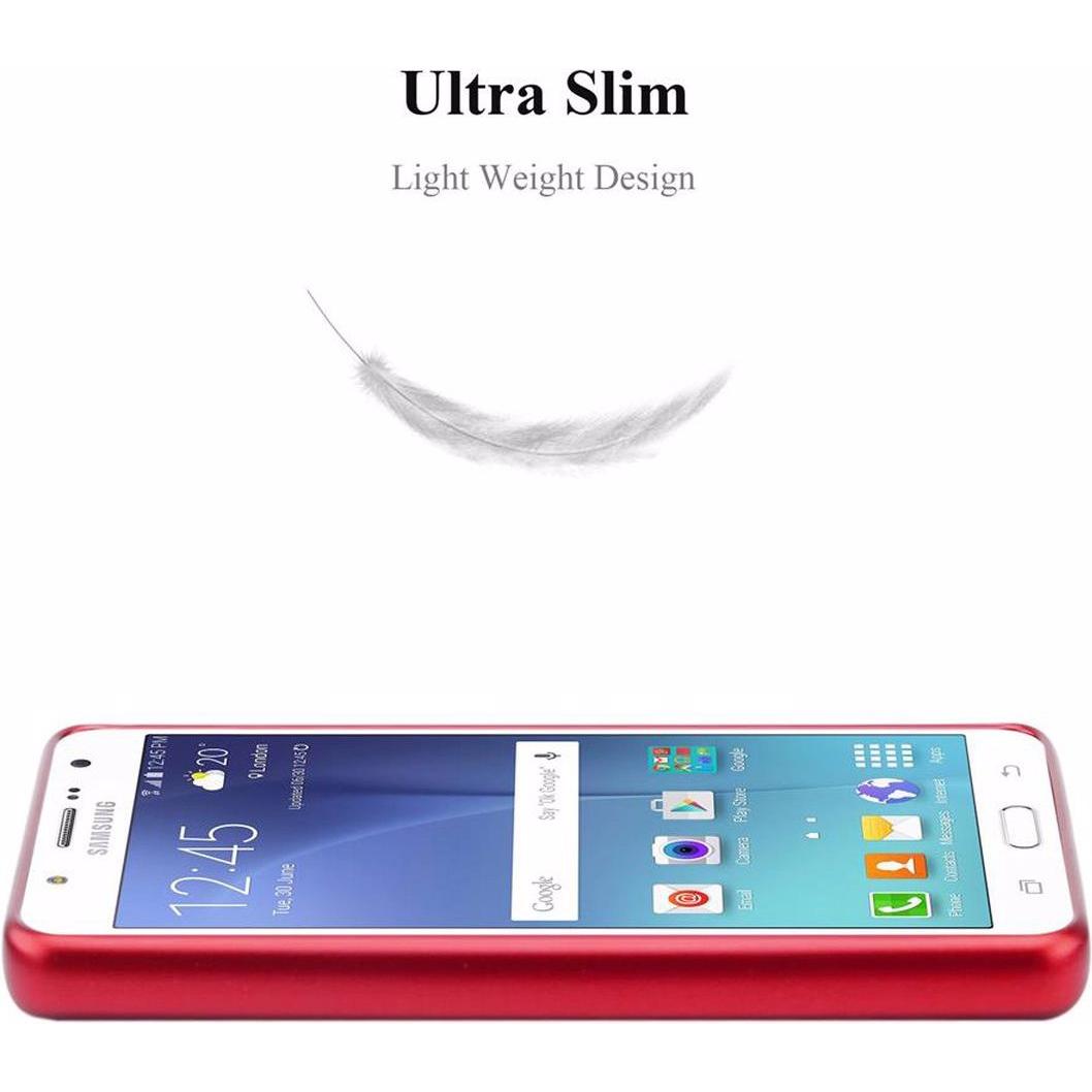 Thumbnail - Cadorabo TPU Matt Metallic Cover (Samsung Galaxy J7), Smartphone Hülle, Rot