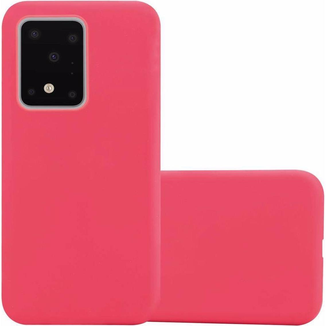 Cadorabo TPU Candy Cover (Samsung Galaxy S20 Ultra), Smartphone Hülle, Rot