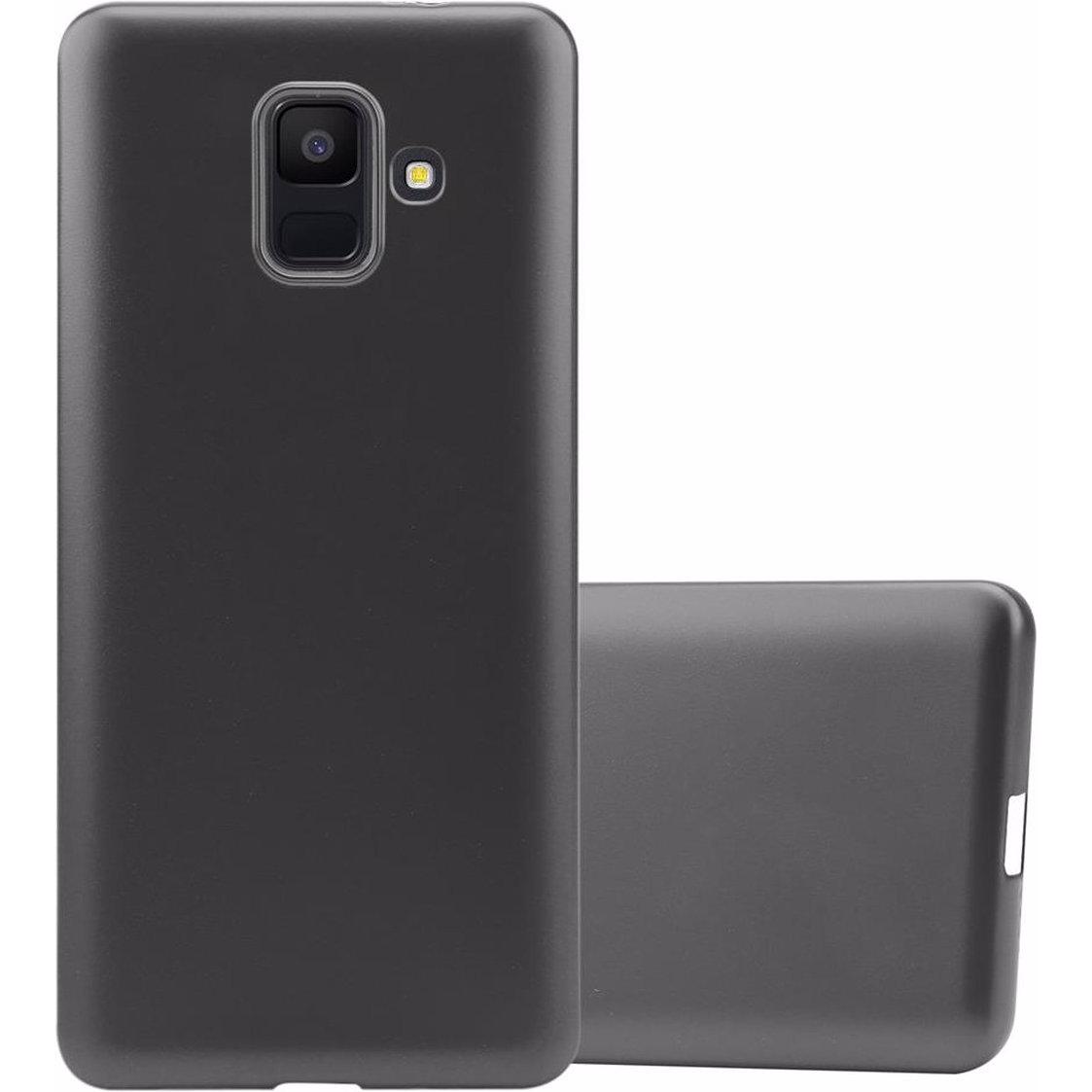 Cadorabo TPU Matt Metallic Cover (Samsung Galaxy J6 (2018)), Smartphone Hülle, Grau