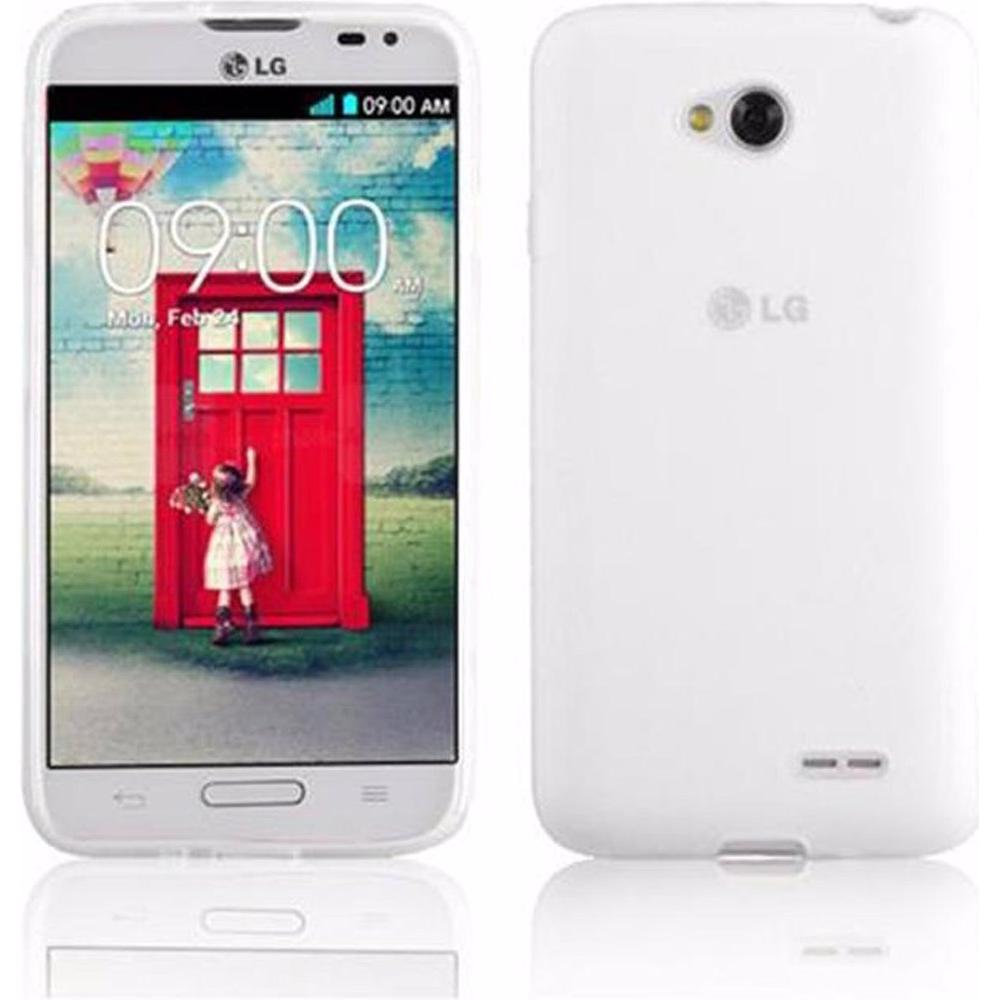 Cadorabo TPU X-Line Cover (LG L70), Smartphone Hülle, Transparent