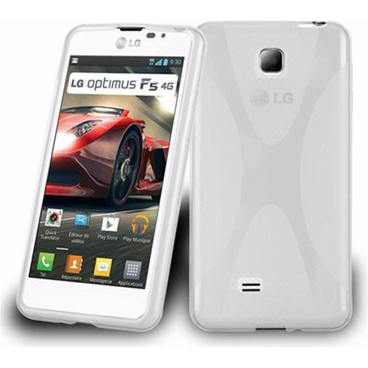 Cadorabo TPU X-Line Cover (LG Lucid 2, LG Optimus F5), Smartphone Hülle, Transparent