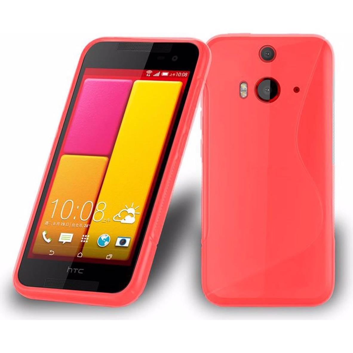 Cadorabo TPU S-Line Cover (HTC Butterfly 2), Smartphone Hülle, Rot