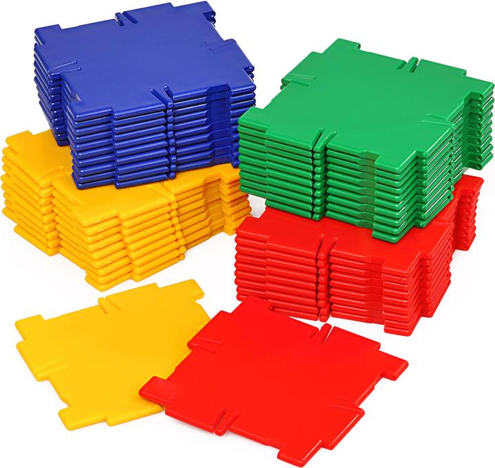 Polydron Satz mit 40 Quadraten (6 - 8 Jahre)