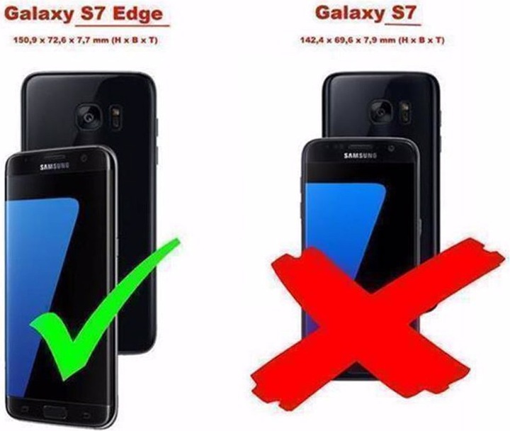 Actual product image Cadorabo TPU Matt Metallic Cover (Samsung Galaxy S7 Edge)