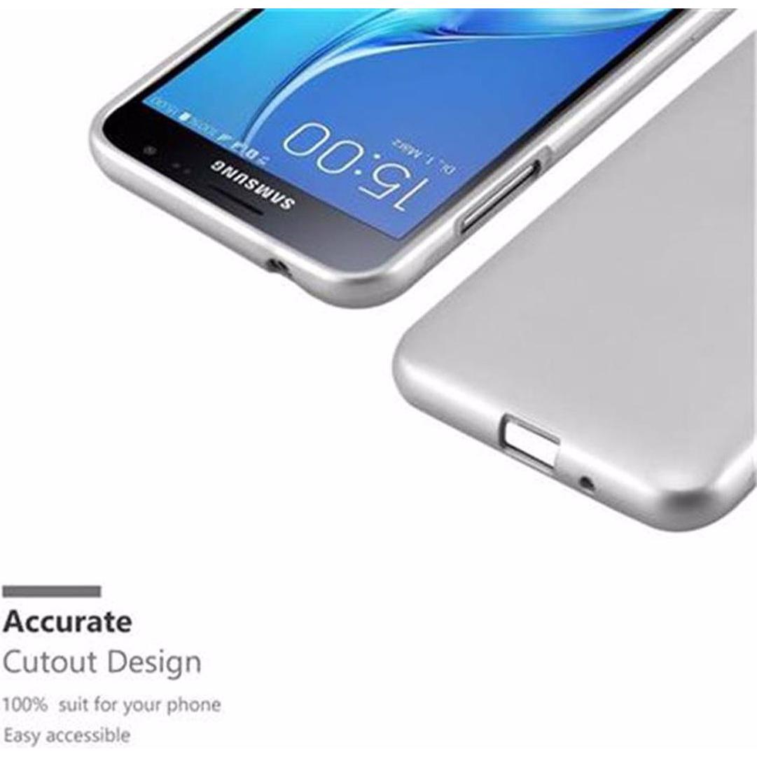 Thumbnail - Cadorabo TPU Matt Metallic Cover (Samsung Galaxy J3 (2016)), Smartphone Hülle, Silber