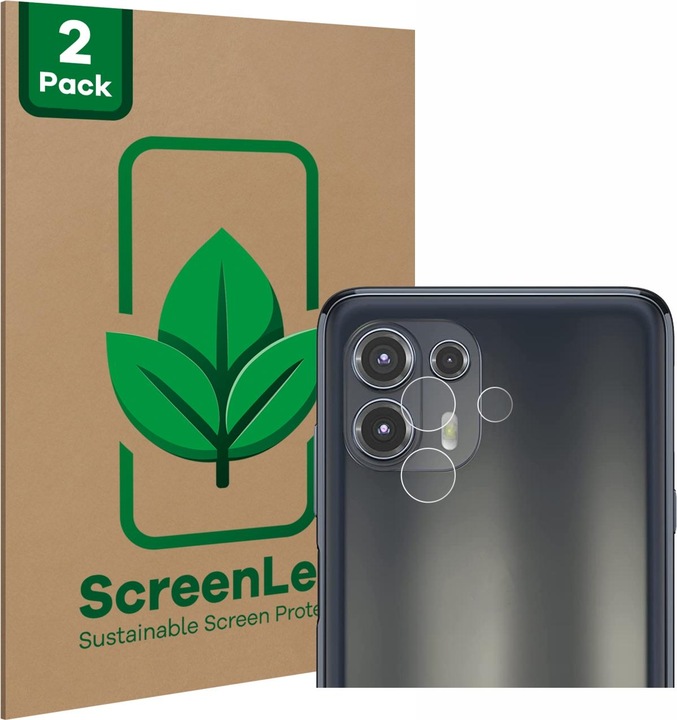 Actual product image ScreenLeaf Protective film sustainable screen protector screen protector film clear transparent (2 Piece, Motorola Edge 20 Lite)