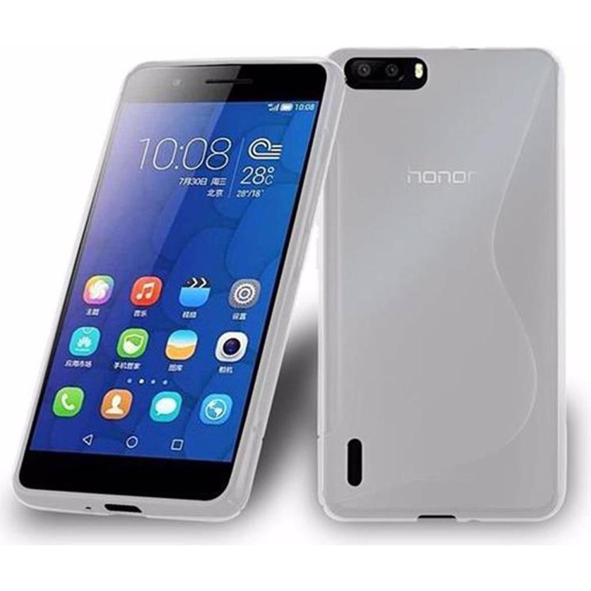 Cadorabo TPU S-Line Cover (Apple iPhone 6 Plus), Smartphone Hülle, Transparent