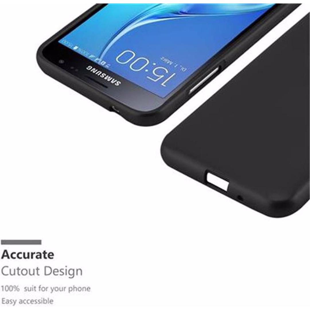 Thumbnail - Cadorabo TPU Matt Metallic Cover (Samsung Galaxy J3 (2016)), Smartphone Hülle, Schwarz