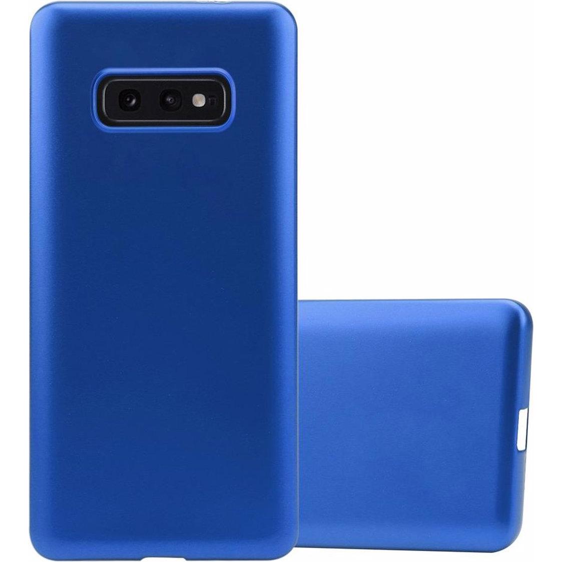 Cadorabo TPU Matt Metallic Cover (Samsung Galaxy S10e), Smartphone Hülle, Blau