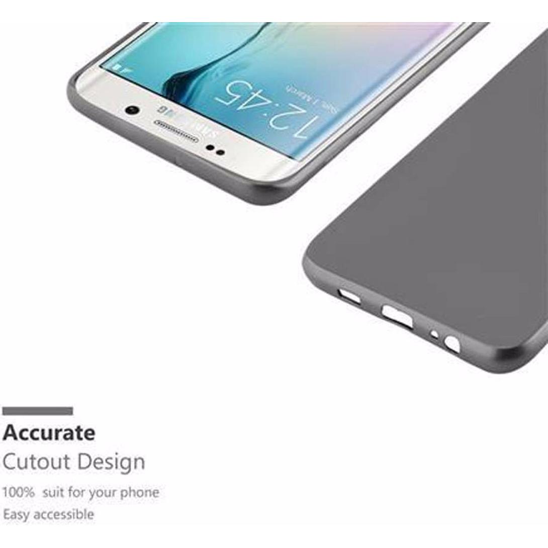 Thumbnail - Cadorabo TPU Matt Metallic Cover (Samsung Galaxy S6 Edge), Smartphone Hülle, Grau