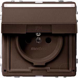 Merten, Steckdose, SCHUKO-Steckdose mit Klappd. und MEG2312-7215