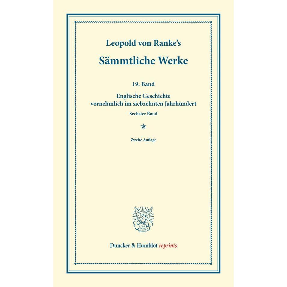 Sämmtliche Werke., Fachbücher von Leopold von Ranke