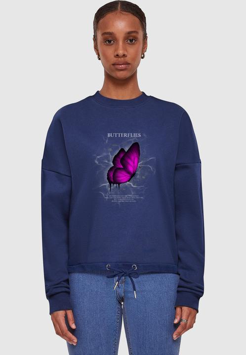 Produktbild Merchcode Ladies Butterflies Oversize Crewneck - 177123 (S)