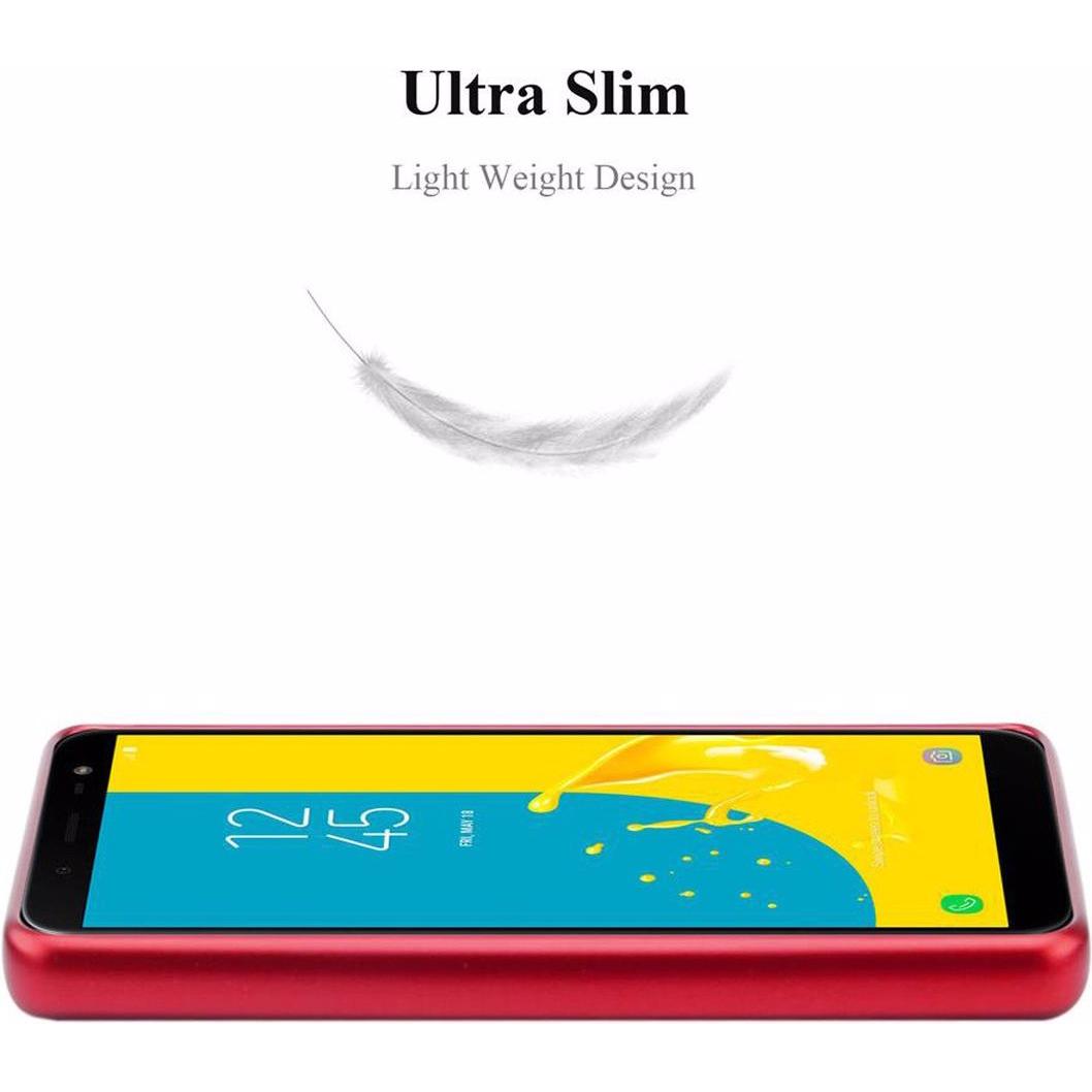 Thumbnail - Cadorabo TPU Matt Metallic Cover (Samsung Galaxy J6 (2018)), Smartphone Hülle, Rot