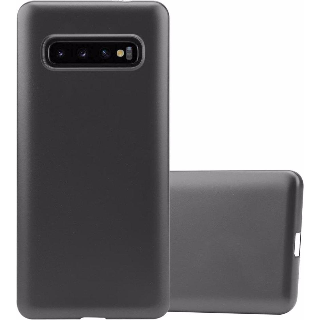 Cadorabo TPU Matt Metallic Cover (Samsung Galaxy S10), Smartphone Hülle, Grau