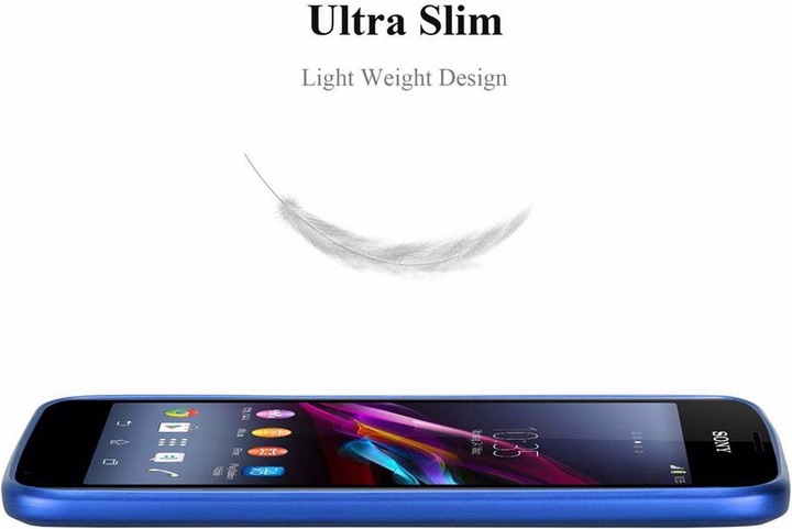 Actual product image Cadorabo TPU Matt Metallic Cover (Sony Xperia E1)