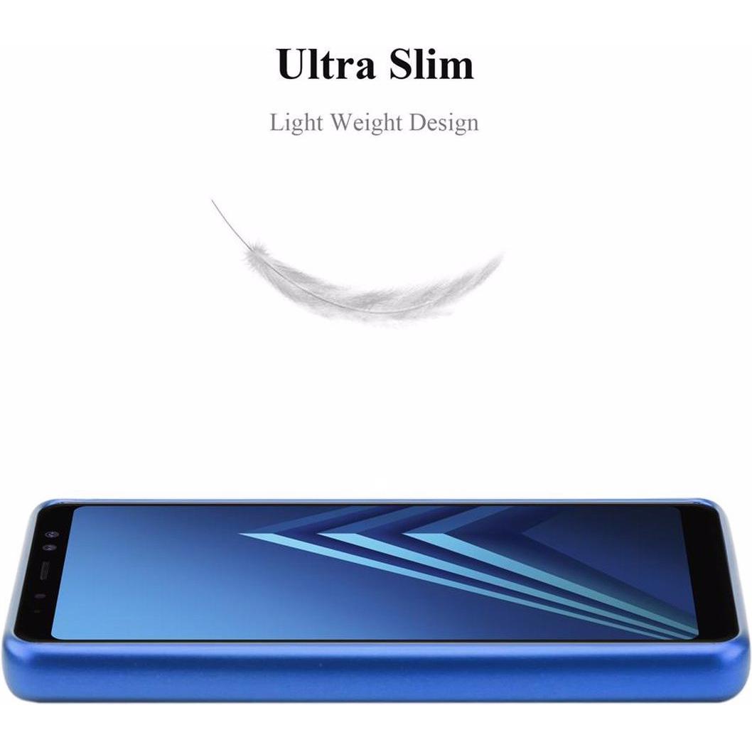 Thumbnail - Cadorabo TPU Matt Metallic Cover (Samsung Galaxy A8 (2018)), Smartphone Hülle, Blau