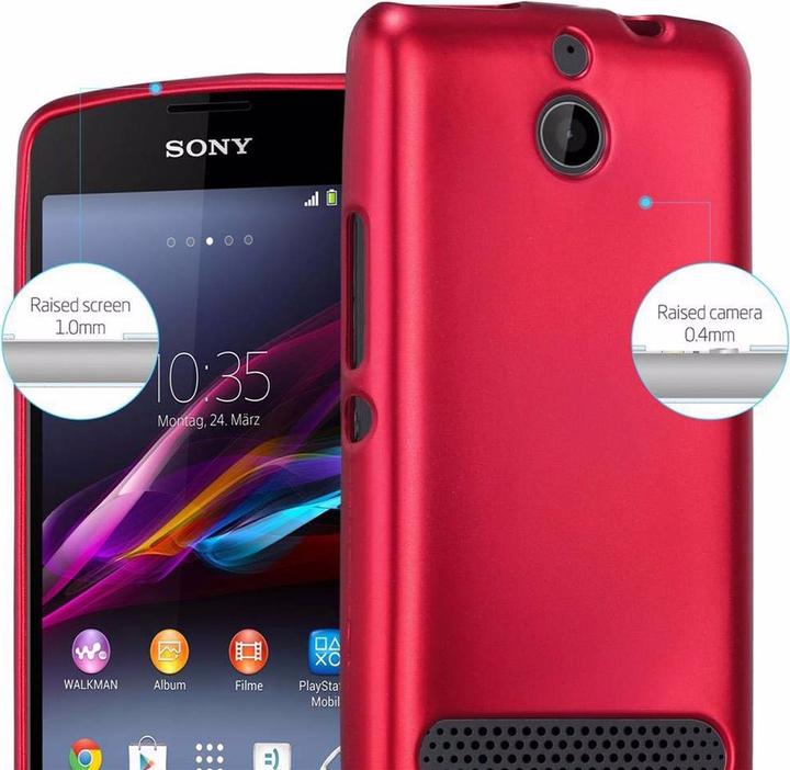 Actual product image Cadorabo TPU Matt Metallic Cover (Sony Xperia E1)
