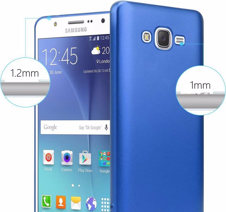Actual product image Cadorabo TPU Matt Metallic Cover (Samsung Galaxy J7)