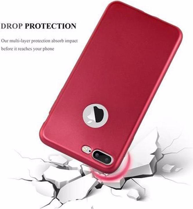Image du produit Cadorabo Couverture métallique mate TPU (Apple iPhone 7 Plus, Apple iPhone 7s Plus, Apple iPhone 8 Plus)