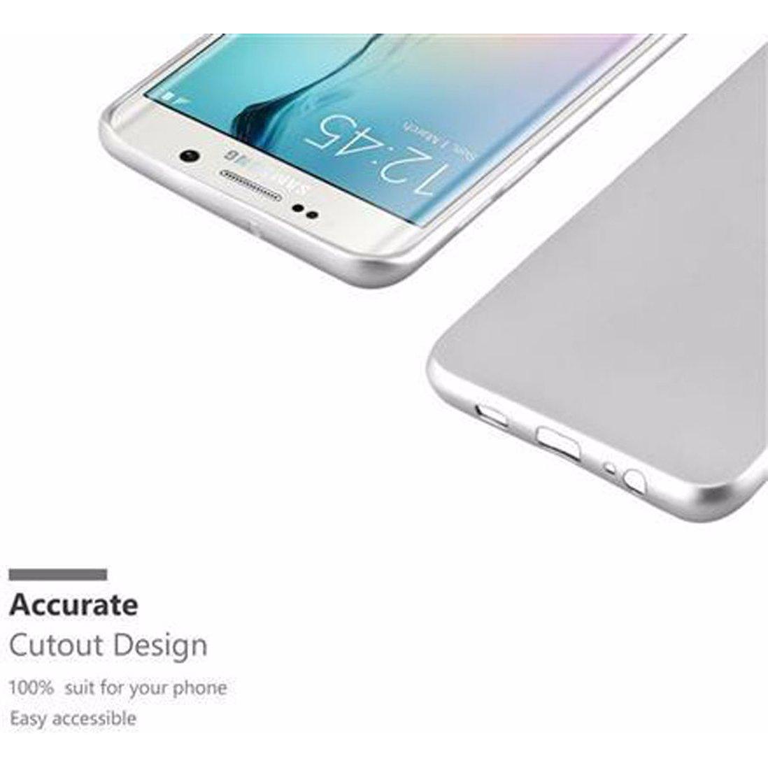 Thumbnail - Cadorabo TPU Matt Metallic Cover (Samsung Galaxy S6 Edge), Smartphone Hülle, Silber