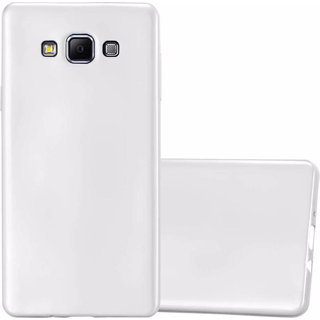 Cadorabo TPU Matt Metallic Cover (Samsung Galaxy A7), Smartphone Hülle, Silber