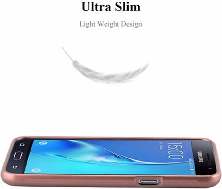 Actual product image Cadorabo TPU Matt Metallic Cover (Samsung Galaxy J3 (2016))