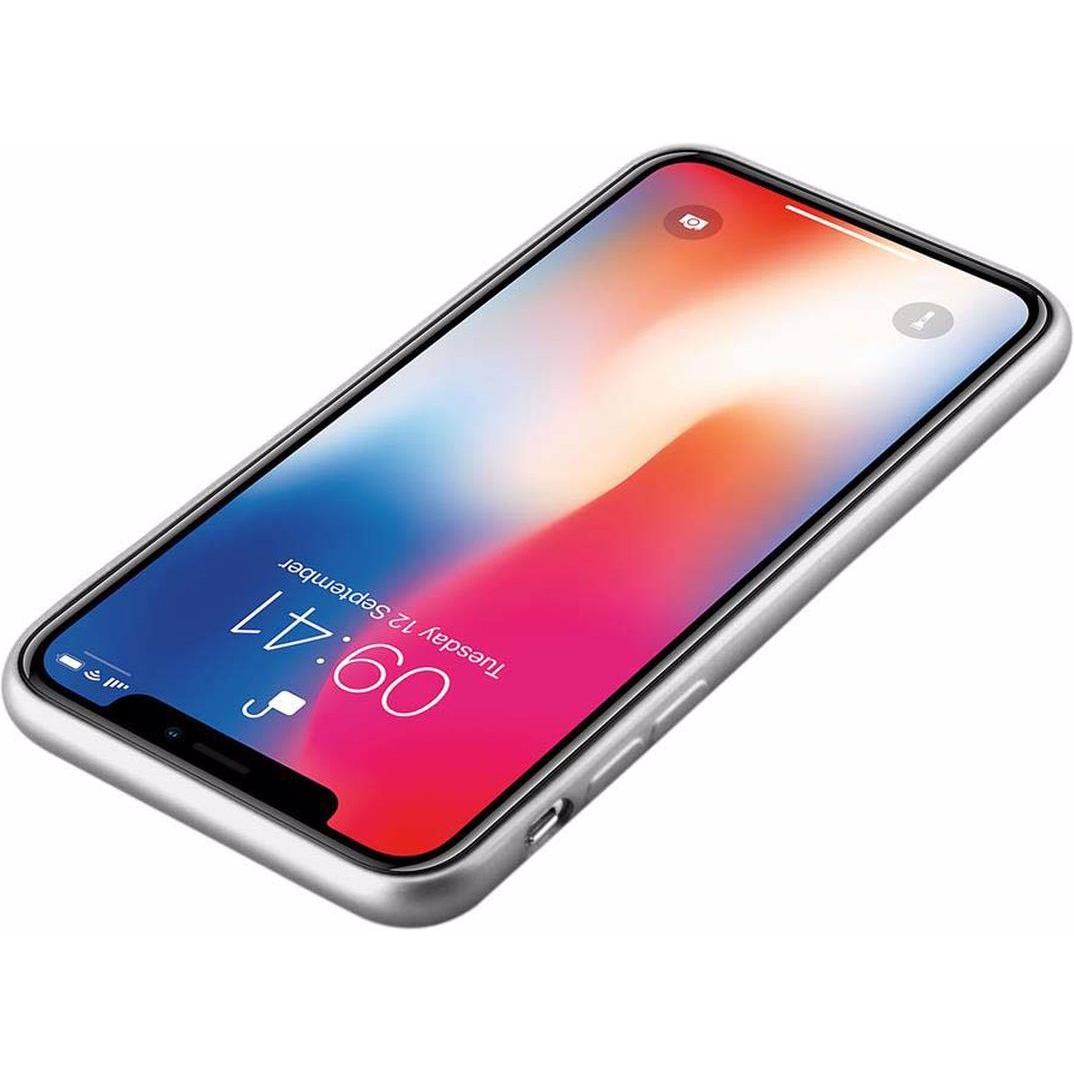 Thumbnail - Cadorabo TPU Matt Metallic Cover (Apple iPhone X), Smartphone Hülle, Silber