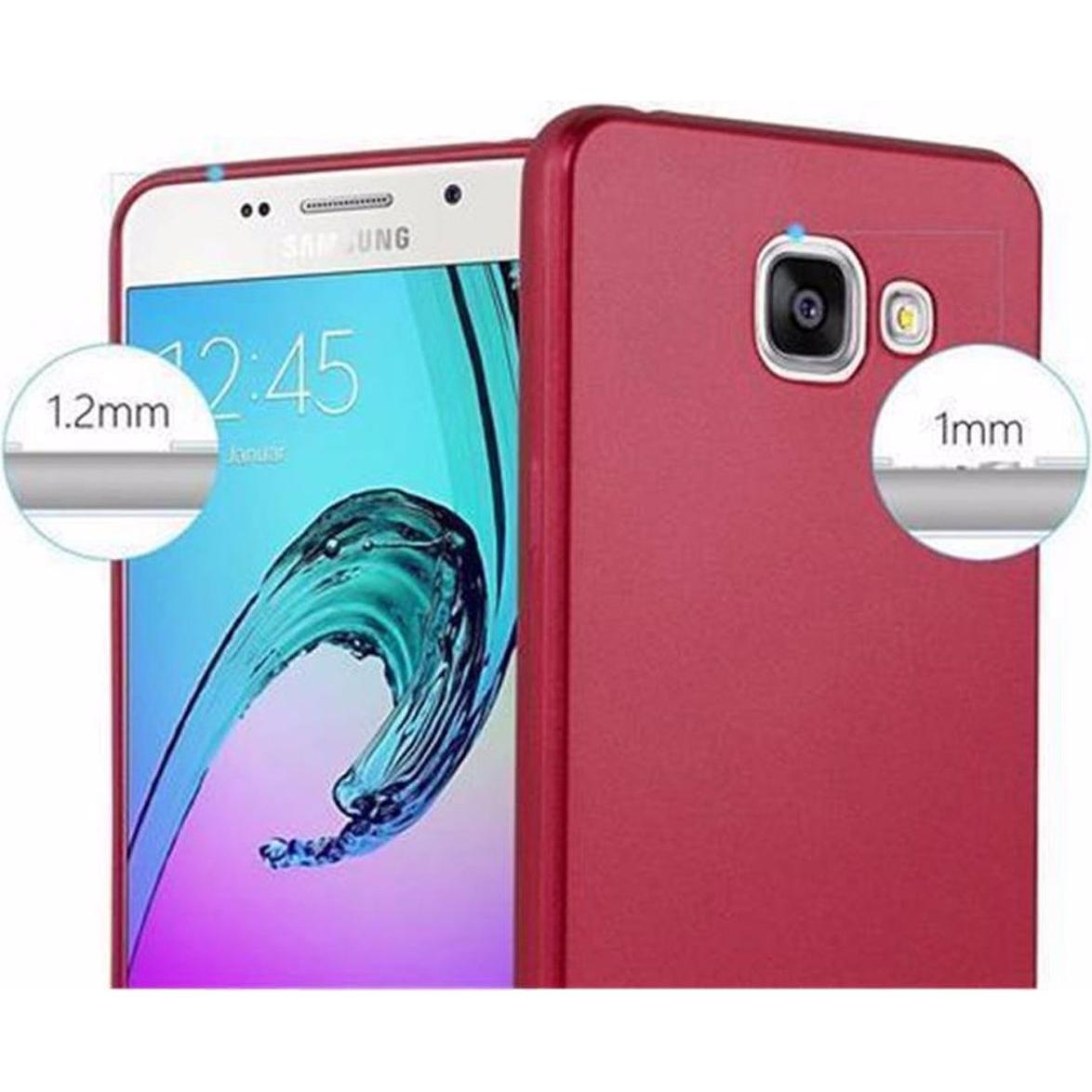 Thumbnail - Cadorabo TPU Matt Metallic Cover (Samsung Galaxy A3 (2016)), Smartphone Hülle, Rot