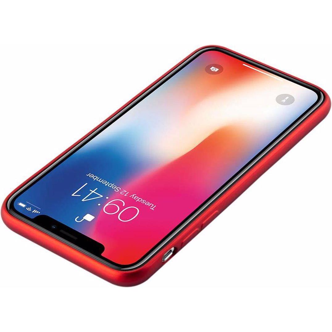 Thumbnail - Cadorabo TPU Matt Metallic Cover (Apple iPhone X), Smartphone Hülle, Rot