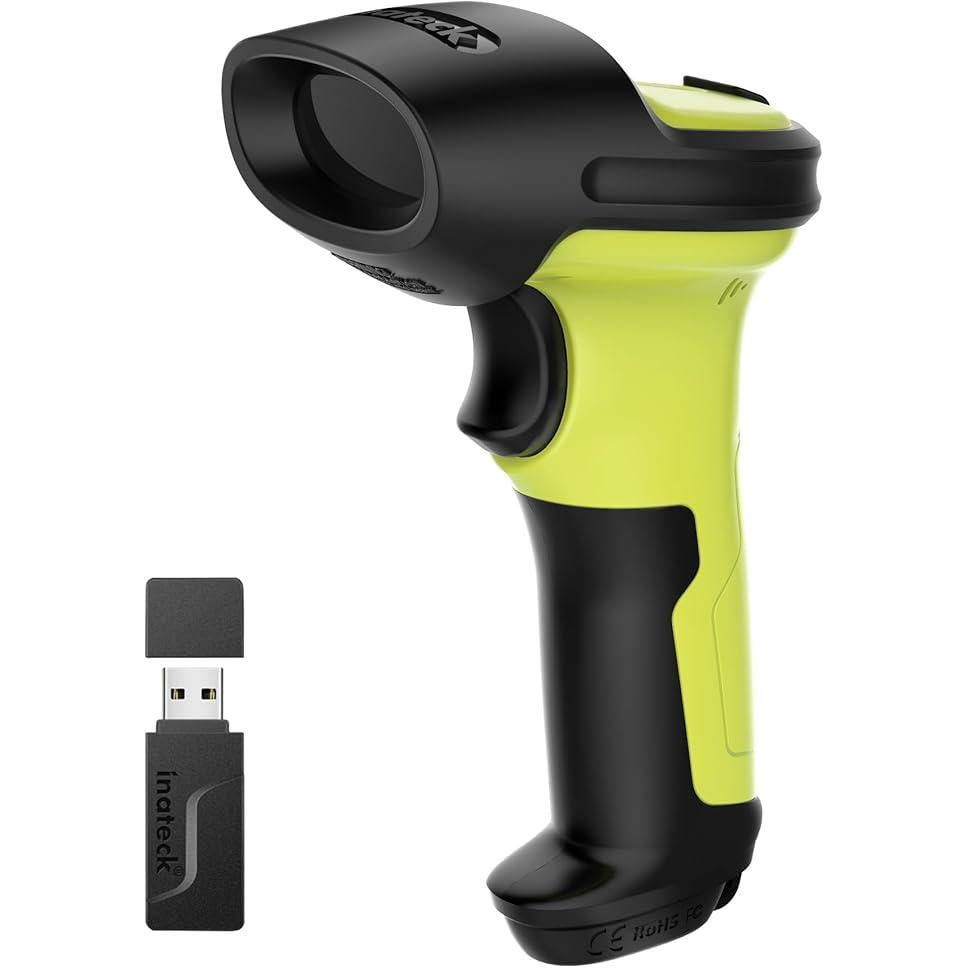 Inateck Barcodescanner 72 green (BCST-72 green) (Codici a barre 1D, Codici a barre 2D), Lettore codice a barre, Verde