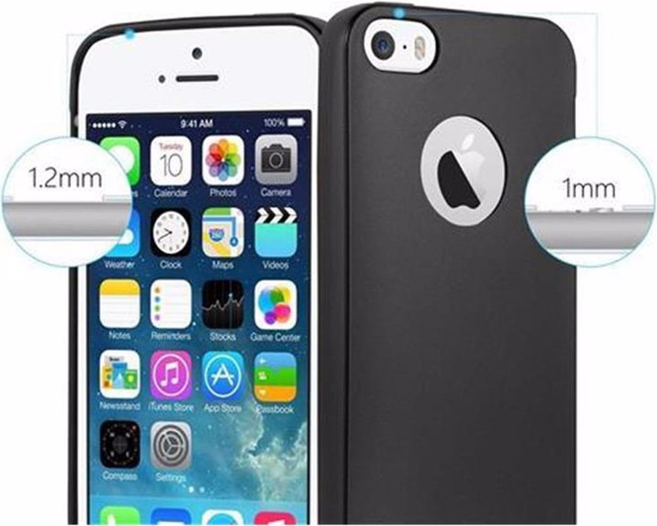Produktbild Cadorabo TPU Matt Metallic Cover (Apple iPhone 5)