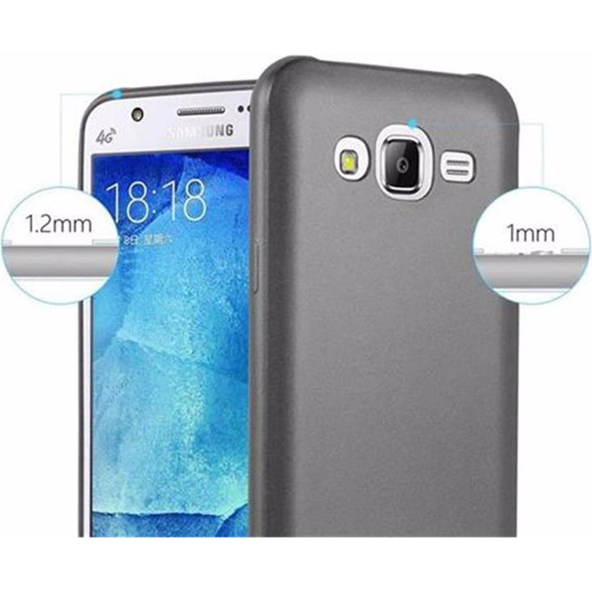Thumbnail - Cadorabo TPU Matt Metallic Cover (Samsung Galaxy J5 (2015)), Smartphone Hülle, Grau